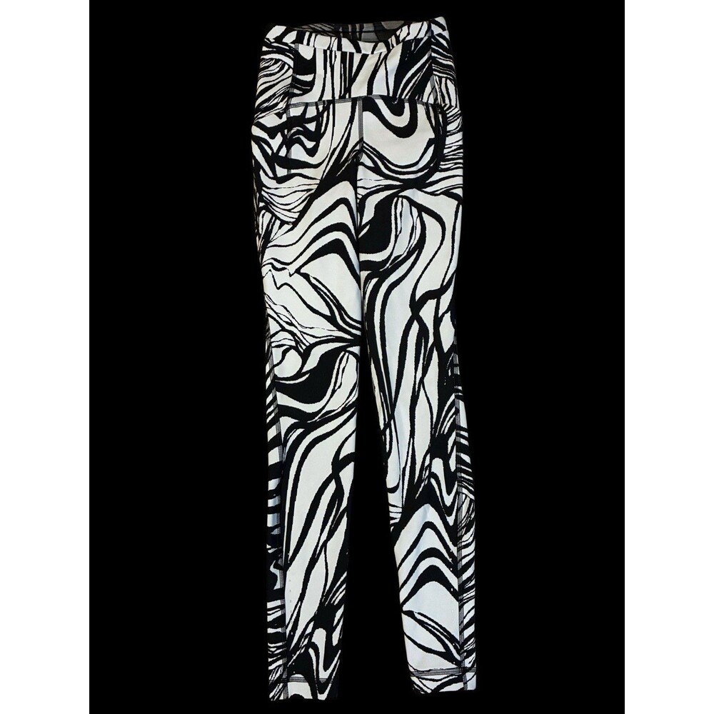 Lululemon Women’s Black And Gray Marble Legging Pants Size 2